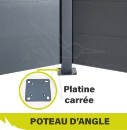 Platine pour Poteaux Aluminium d'Angle